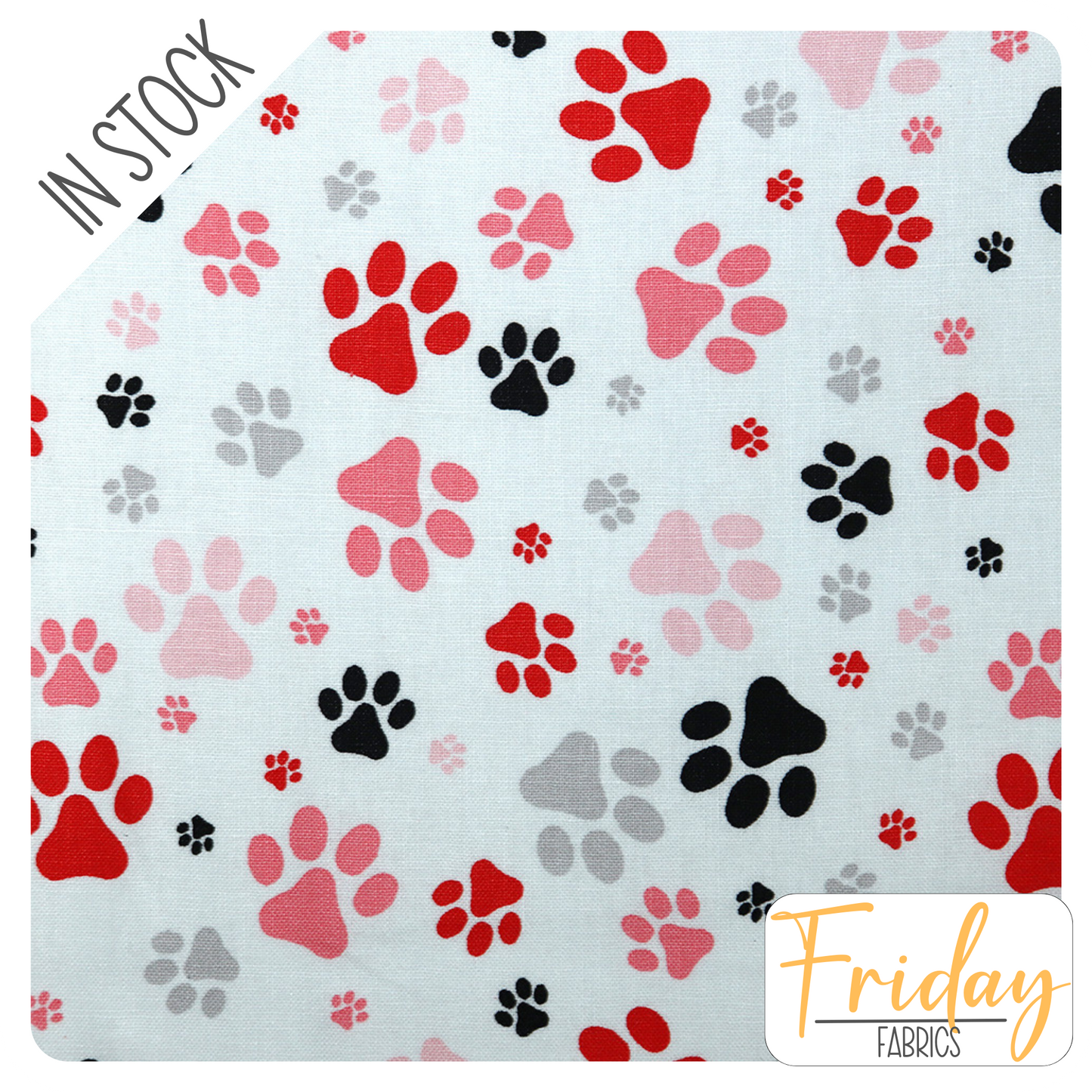 Paw Prints (Best Friends) In Stock Fabric