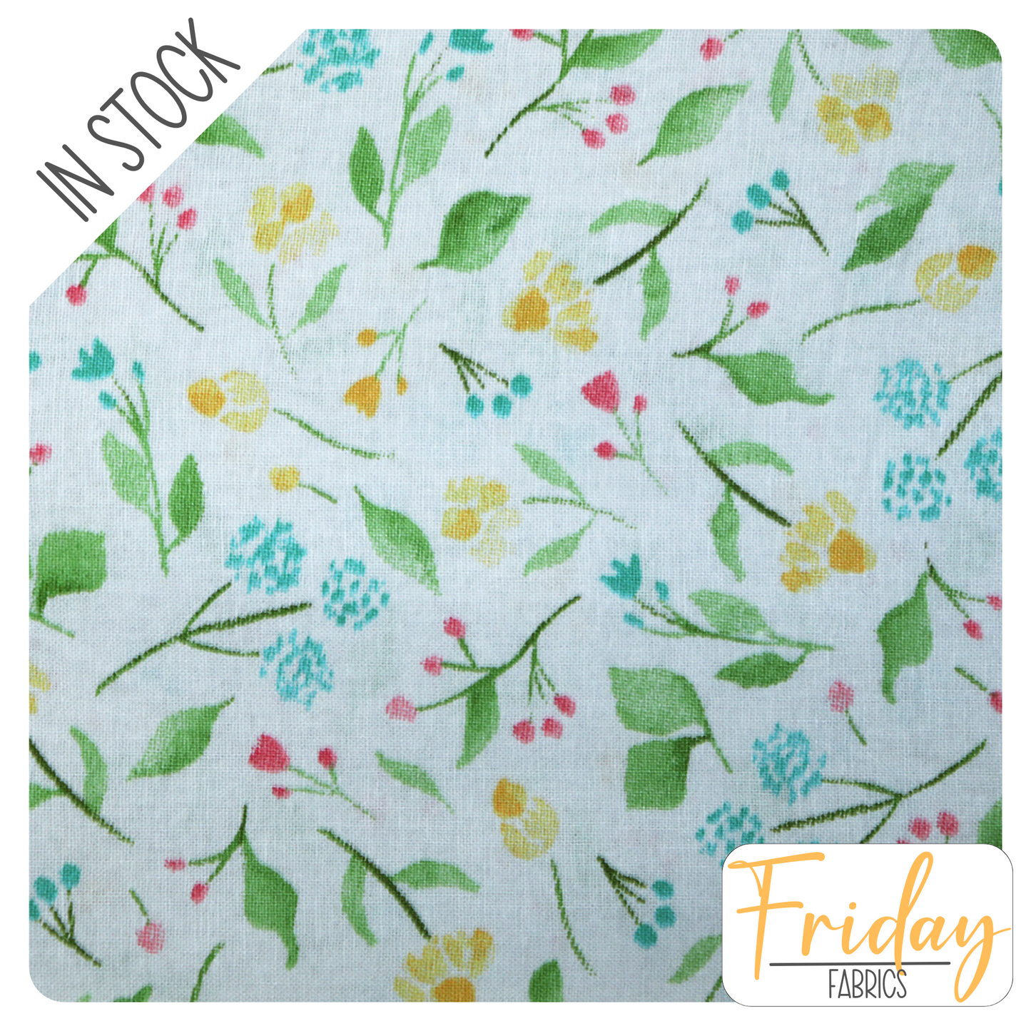 Woodland Leaves Floral Fabric