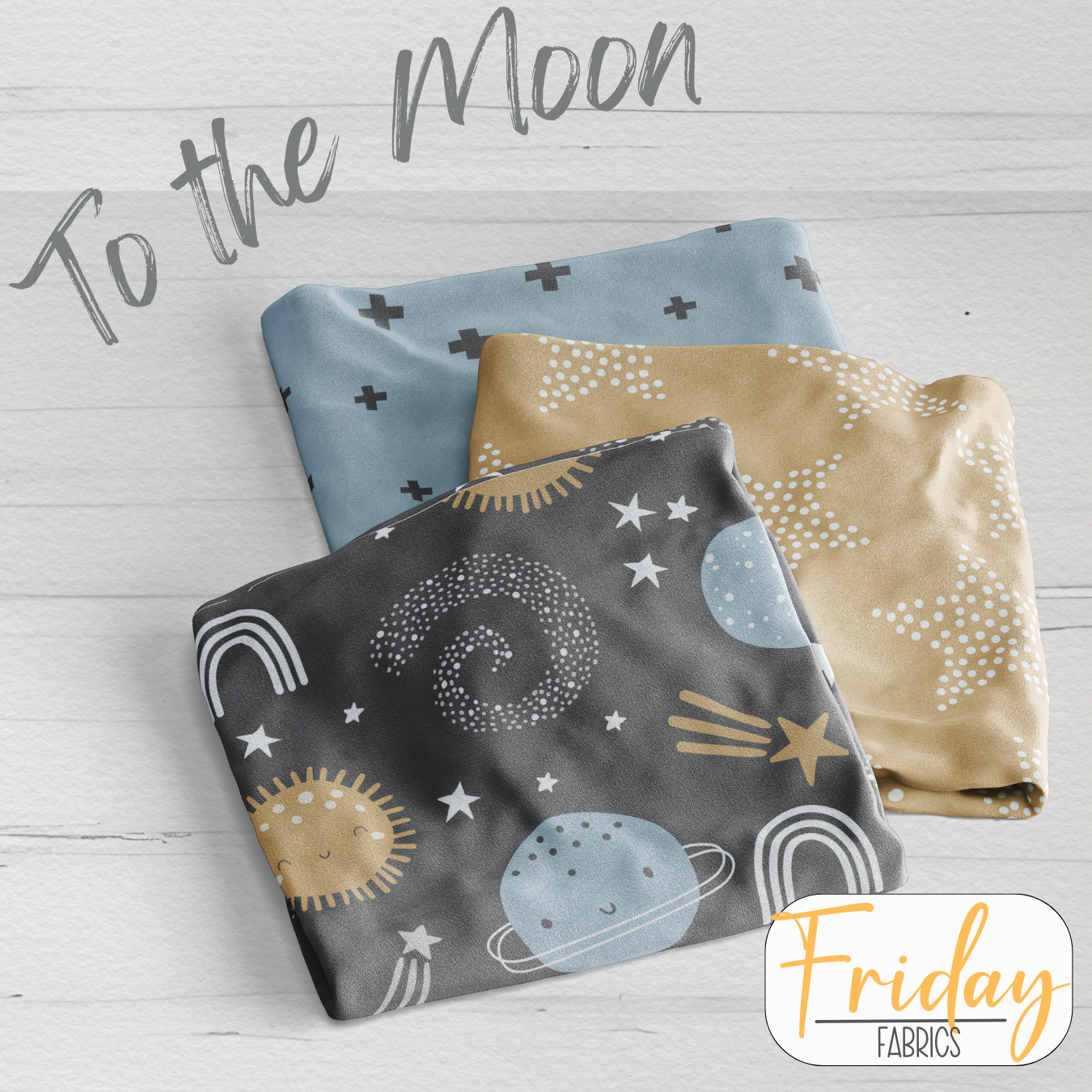 Crosses (To the Moon) Pre-order Fabric