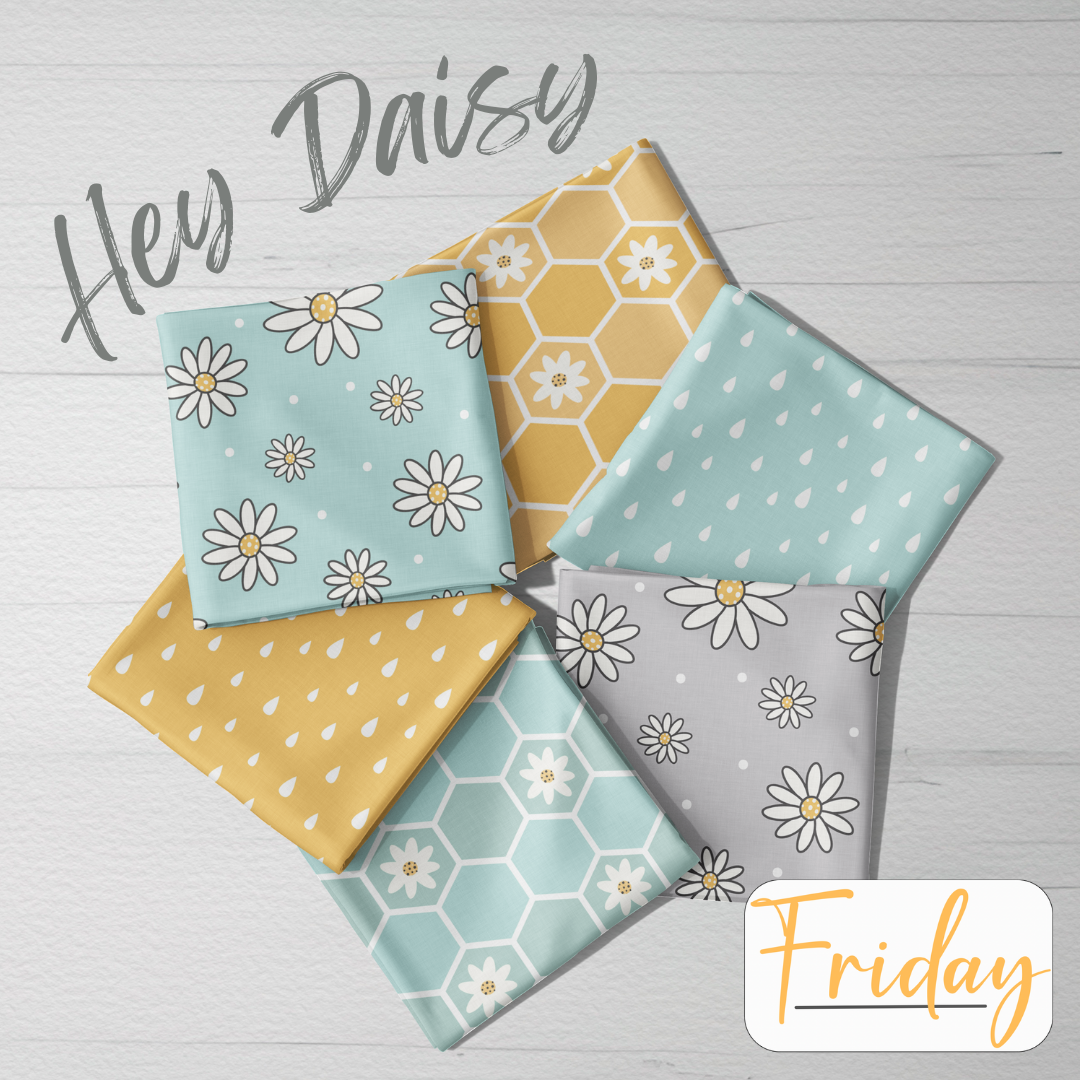 Blue Daisies (Hey Daisy) Pre-order Fabric