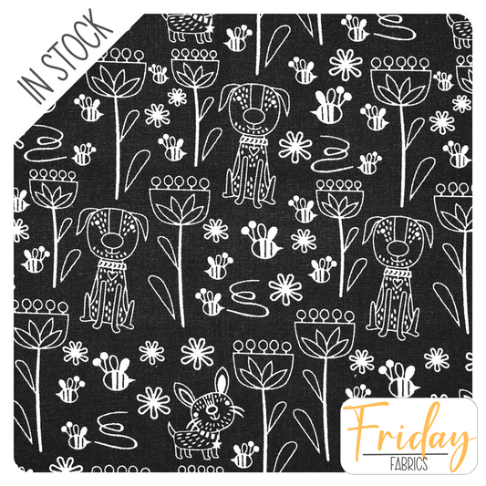 Black & White (Best Friends) In Stock Fabric
