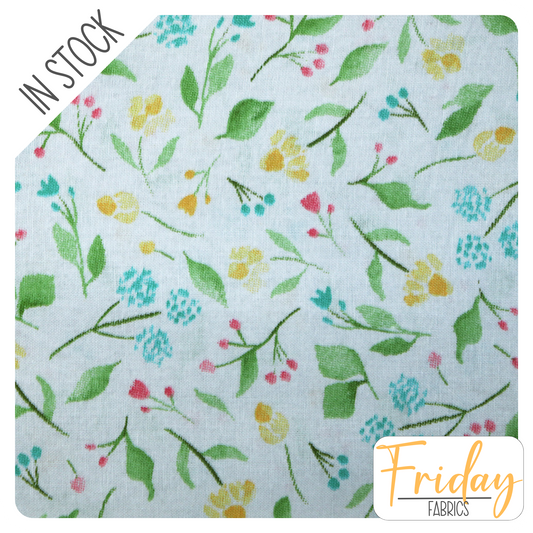 Woodland Leaves Floral Fabric