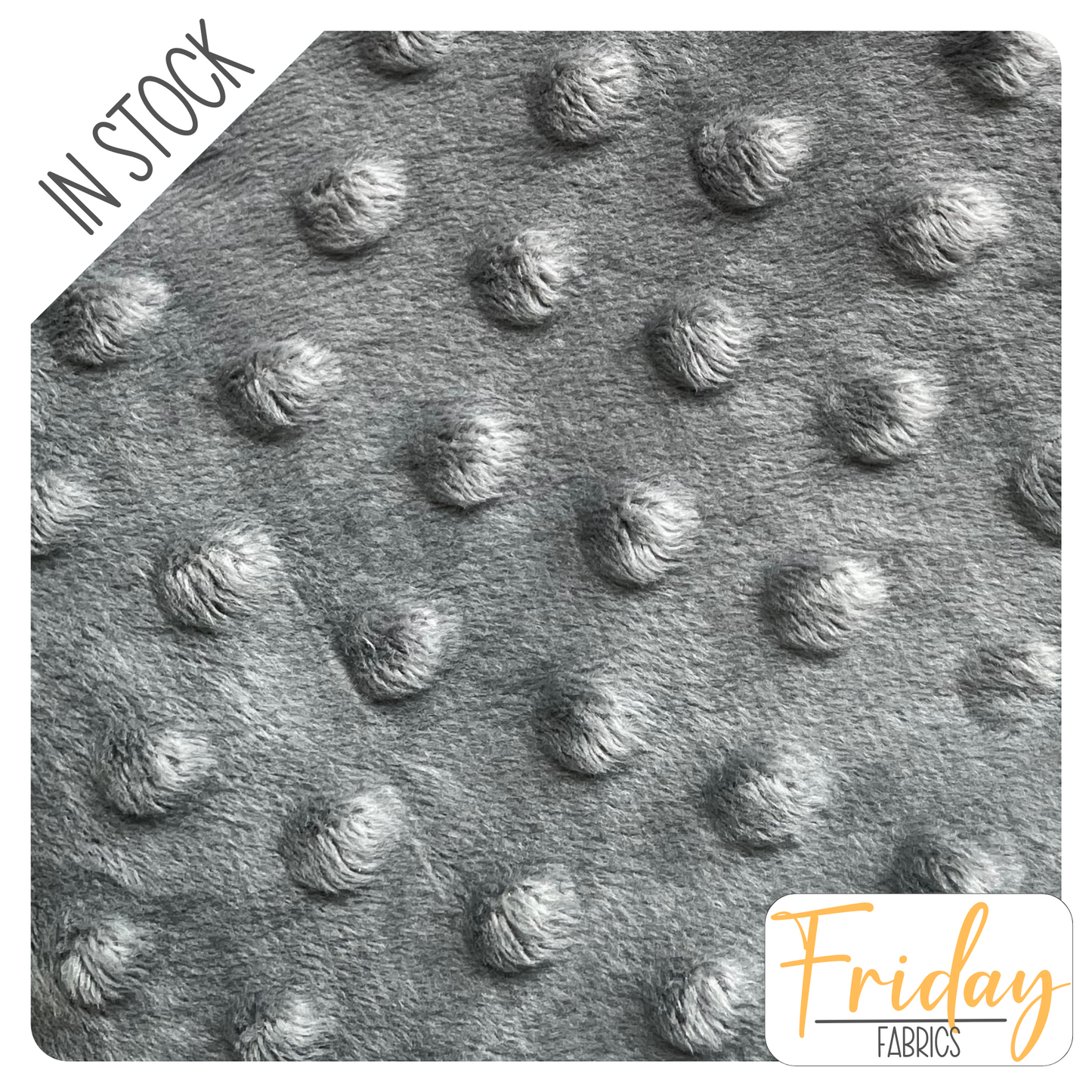 Minky Dot - Charcoal
