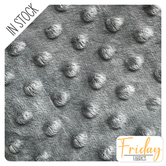 Minky Dot - Charcoal
