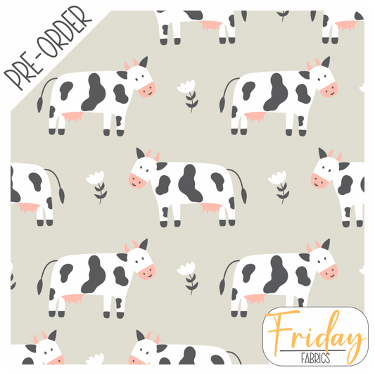 Cows (In the Village) Pre-order Fabric