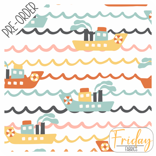 Boats (In the Village) Pre-order Fabric